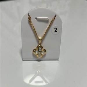 Elegant Gold and Silver Pendant Necklace